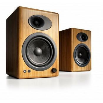 Audioengine A5+ Premium Bookshelf Speakers-Speakers-Audioengine-Bamboo-Powered-vinylmnky