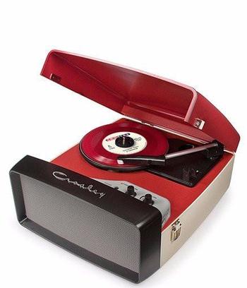 Collegiate Portable USB Turntable + [ Bonus Spotlight LP Included ]-Record Player-Crosley-Red-vinylmnky